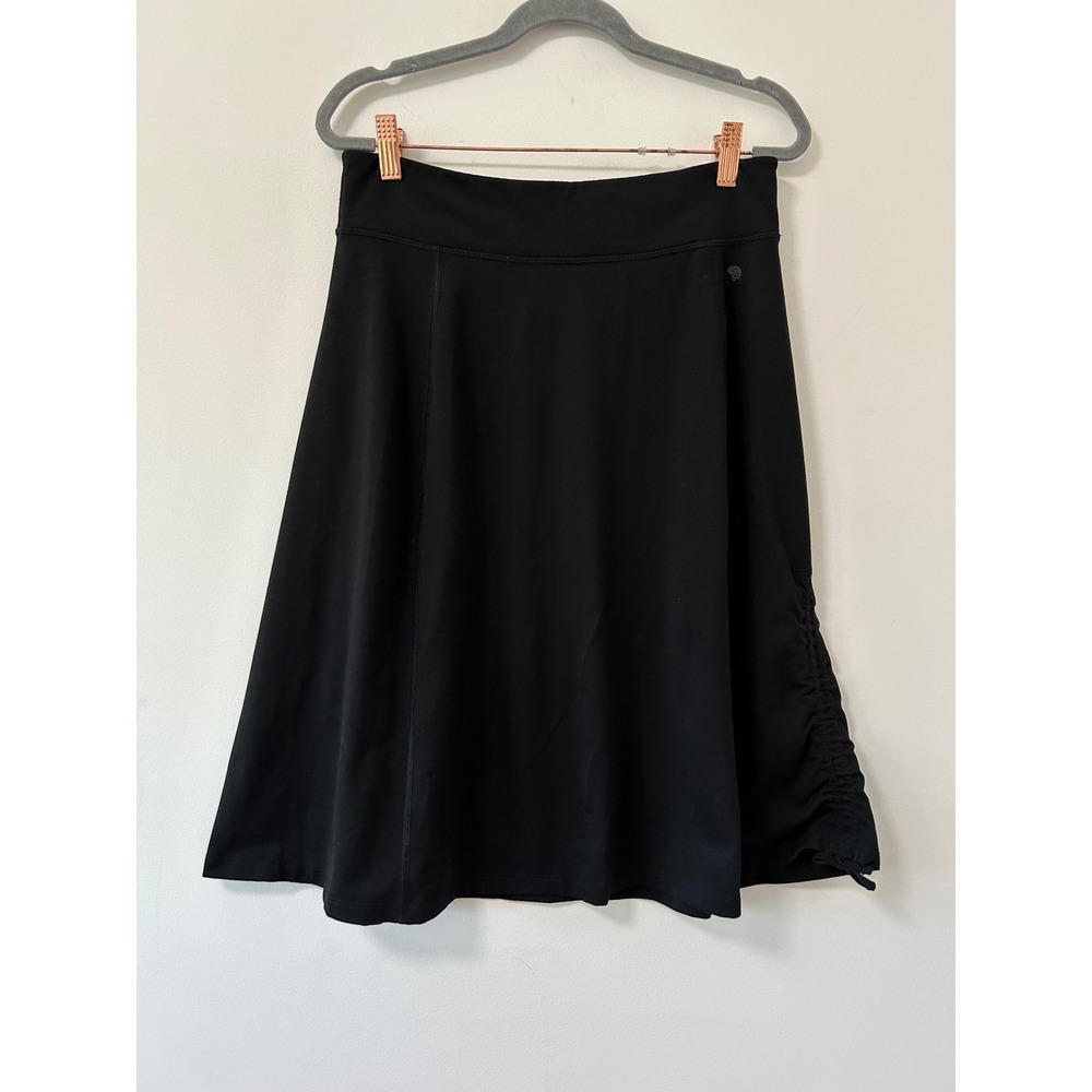 Mountain Hardwear Womens Black Ruched Side Active Hiking Skirt Size Medium